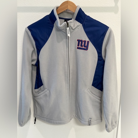 Fabulous XL women’s long sleeve, zip up NY Giants fleece jacket. Go Big Blue! - Picture 1 of 9